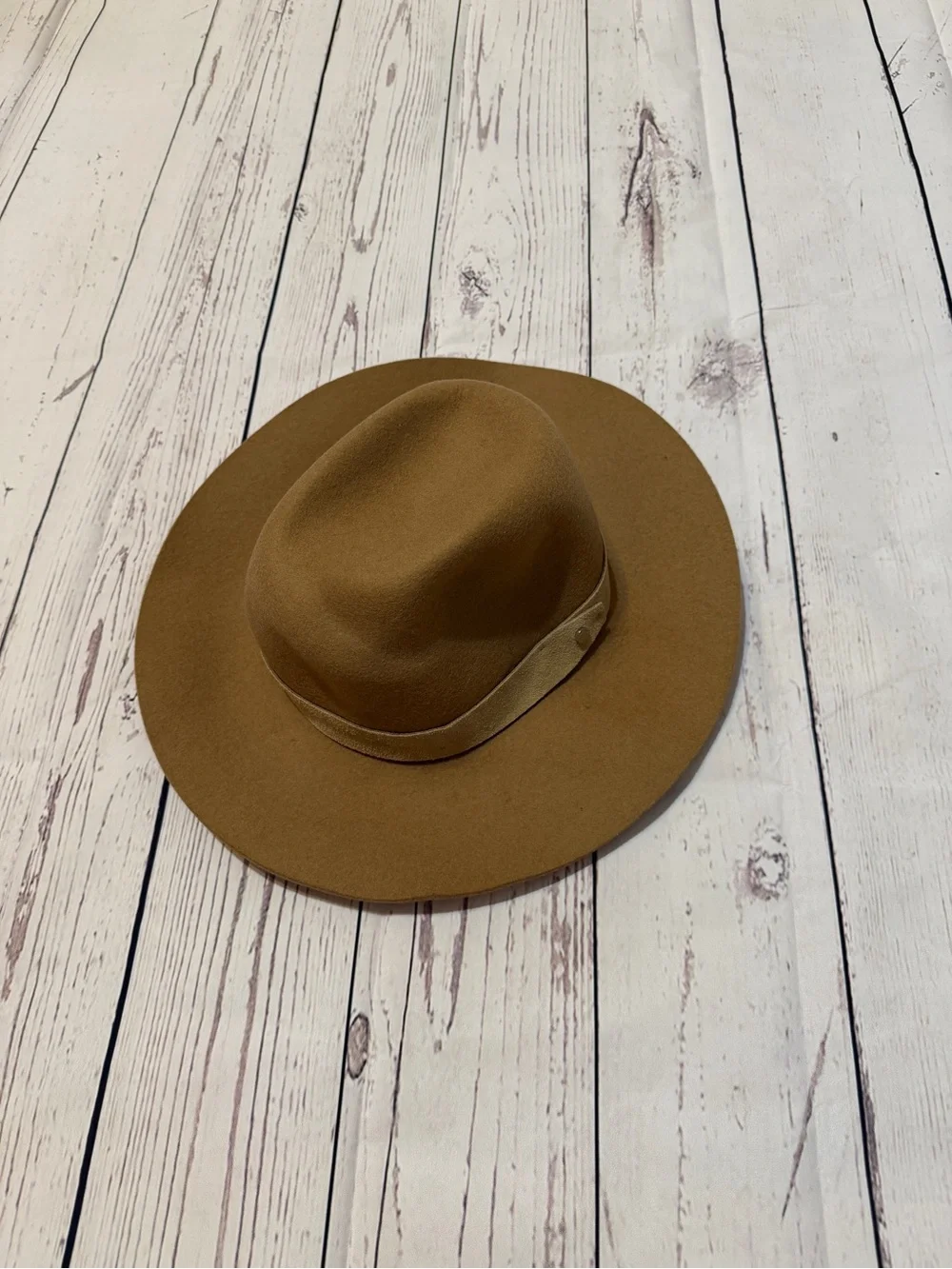 rag & bone fedora Wide-Brim Felt Hat in Camel Brown szS